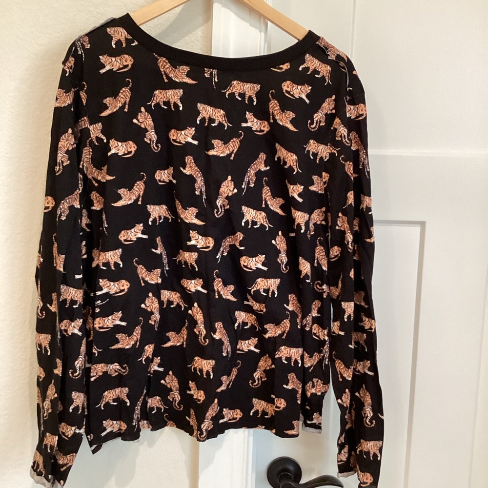 🐅 Maeve Caitlin Boxy Long-Sleeve Tee Anthropologie